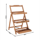 Polcállvány, 3 polcos, égerfa, IMPERO