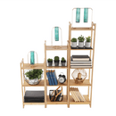 4 polcos polcállvány, természetes bambusz, IMPEROR TYP 2