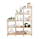 4 polcos polcállvány, természetes bambusz, IMPEROR TYP 2