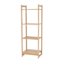 4 polcos polcállvány, természetes bambusz, IMPEROR TYP 2