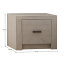 Éjjeliszekrény, kőris fehér, INFINITY I-24