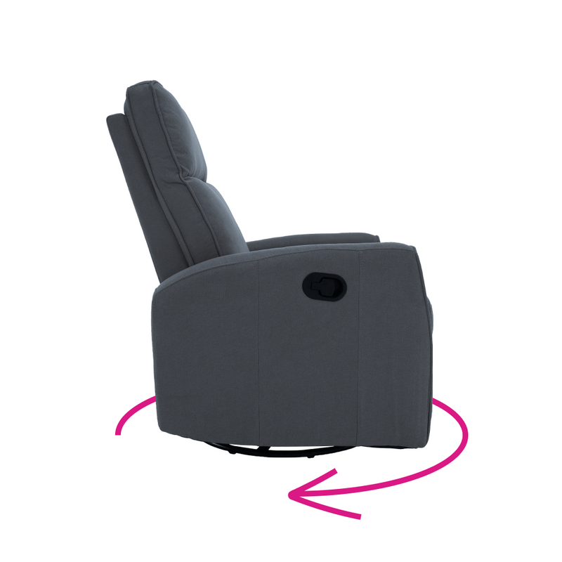 Relax forgószék fotel, szürke, MEKENZI