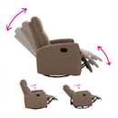 Relax forgószék fotel, szürkésbarna taupe, MEKENZI