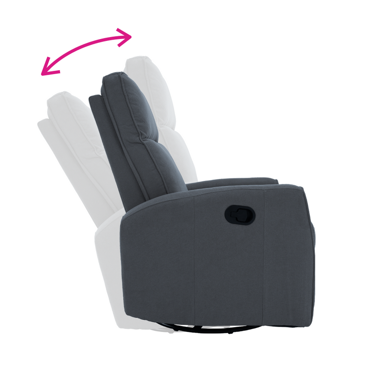 Relax forgószék fotel, szürke, MEKENZI