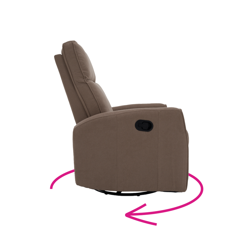 Relax forgószék fotel, szürkésbarna taupe, MEKENZI