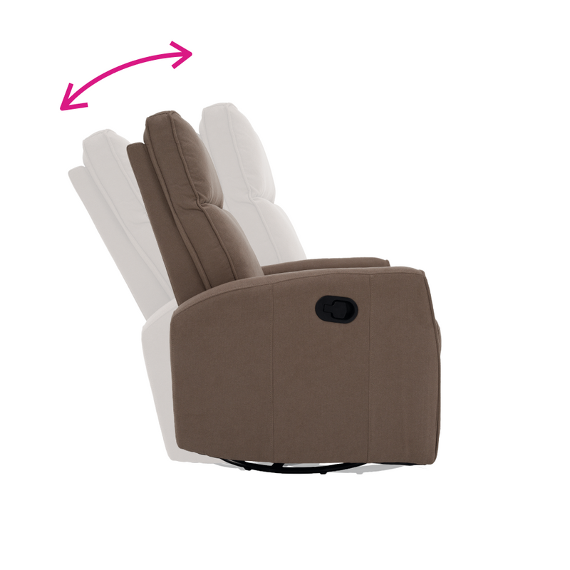 Relax forgószék fotel, szürkésbarna taupe, MEKENZI