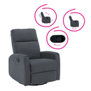 Relax forgószék fotel, szürke, MEKENZI