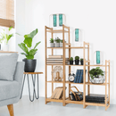 5 polcos polcállvány, természetes bambusz, IMPEROR TYP 3