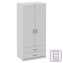 Szekrény, fehér, INVITA TYP 5