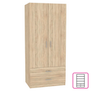 Szekrény, laminált DTD, tölgy sonoma, INVITA TYP 5