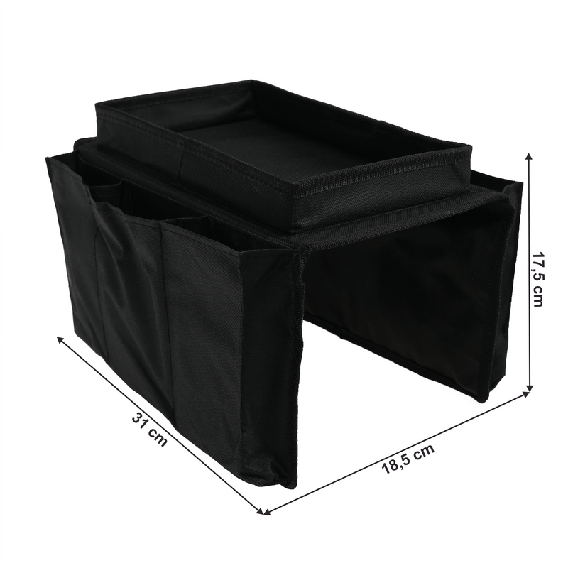 Kanapé szervező/kartámasz alátét, fekete, IPRES