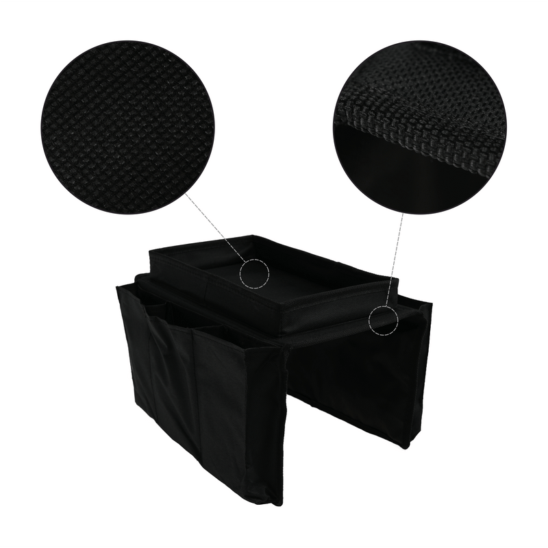 Kanapé szervező/kartámasz alátét, fekete, IPRES