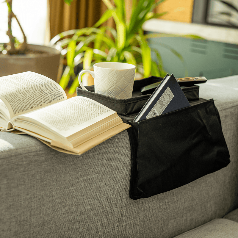 Kanapé szervező/kartámasz alátét, fekete, IPRES