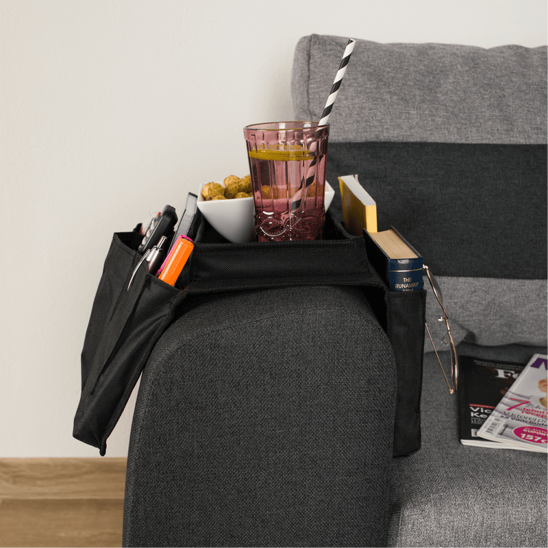 Kanapé szervező/kartámasz alátét, fekete, IPRES