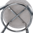 Puff,  króm + textilbőr fehér, IRENA