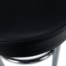 Puff,  króm + textilbőr fekete, IRENA