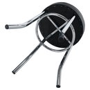 Puff,  króm + textilbőr fekete, IRENA