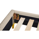 Ágy ágyráccsal, 160x200, bézs Velvet szövet, ISADORA