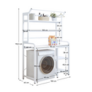 Polcállvány mosógép fölé, fehér, JABIR