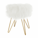 Puff, fehér/arany, JAMINA