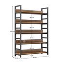 Polcállvány, sötét tölgy/fekete, JANEL TYP 1