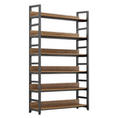 Polcállvány, sötét tölgy/fekete, JANEL TYP 2