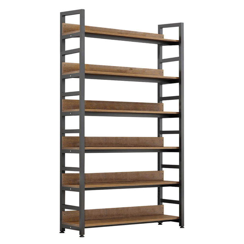 Polcállvány, sötét tölgy/fekete, JANEL TYP 2