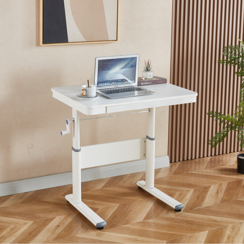 Növekvő íróasztal, fehér, JANIS