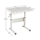Növekvő íróasztal, fehér, JANIS