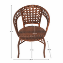 Kerti rattanszett  1+2, barna, JARUB