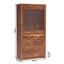 Vitrines szekrény, világos kőris, INFINITY I-03