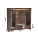 Vitrines komód, kőris sötét, INFINITY 08