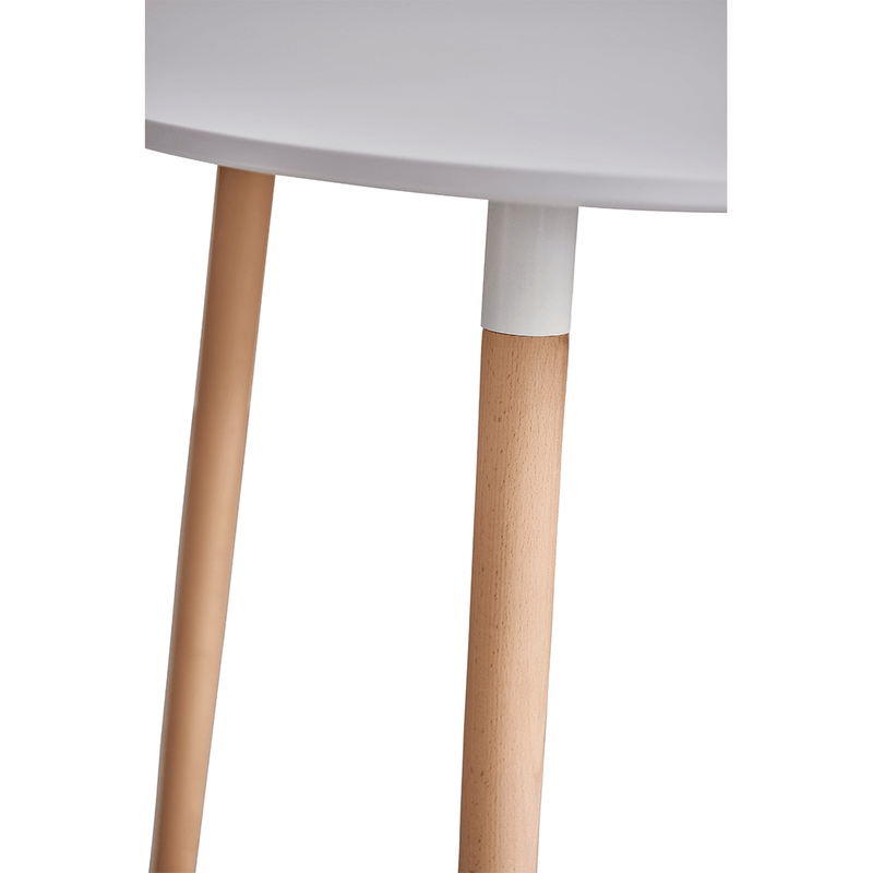 Étkezőasztal, fehér/bükk, átmérő 80 cm, ELCAN NEW TYP 2