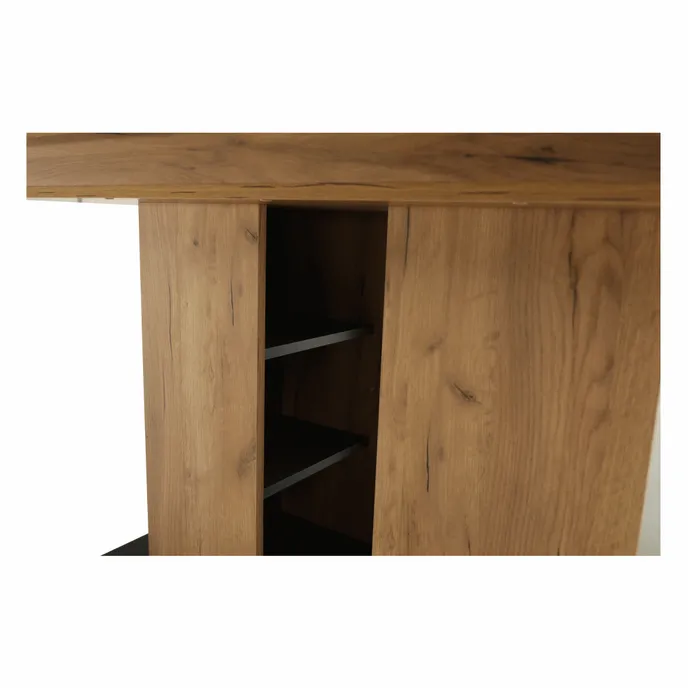 Étkezőasztal, tölgy craft arany/grafit szürke, 155-204x86 cm, FIDEL