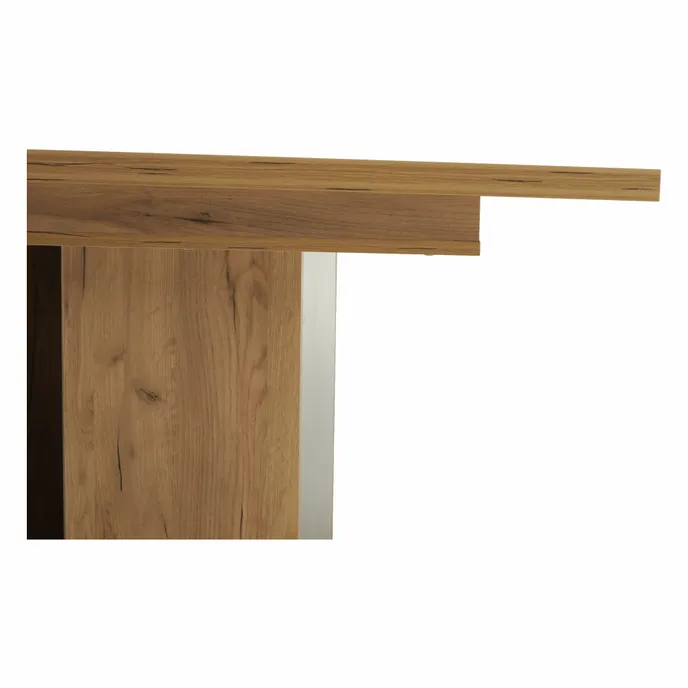 Étkezőasztal, tölgy craft arany/grafit szürke, 155-204x86 cm, FIDEL