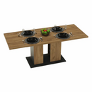 Étkezőasztal, tölgy craft arany/grafit szürke, 155-204x86 cm, FIDEL