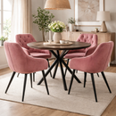 Design fotel, sötét rózsaszín Velvet szövet, VERIO NEW
