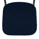 Szék, rakásolható, kék anyag/szürke váz, JEFF 3 NEW