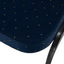 Szék, rakásolható, kék anyag/szürke váz, JEFF 3 NEW