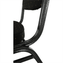 Szék, egymásba rakható, szövet fekete/szürke keret, JEFF 2  NEW