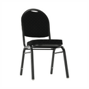 Szék, egymásba rakható, szövet fekete/szürke keret, JEFF 2  NEW