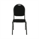 Szék, egymásba rakható, szövet fekete/szürke keret, JEFF 2  NEW