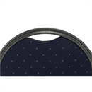 Szék, egymásra rakható, sötétkék szövet/szürke keret, JEFF 2 NEW