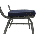 Szék, egymásra rakható, sötétkék szövet/szürke keret, JEFF 2 NEW