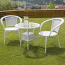 Kerti rattan szett 1+2, fehér, JENAR