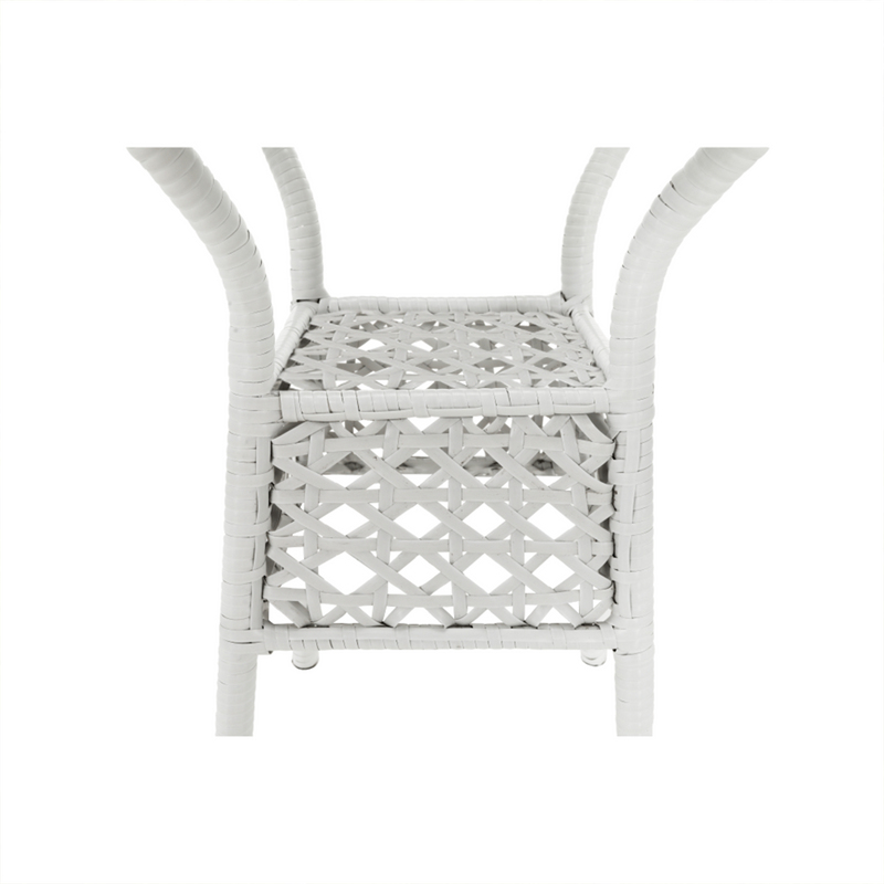 Kerti rattan szett 1+2, fehér, JENAR