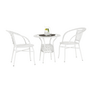 Kerti rattan szett 1+2, fehér, JENAR