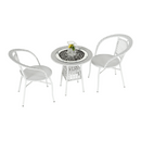 Kerti rattan szett 1+2, fehér, JENAR