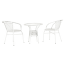 Kerti rattan szett 1+2, fehér, JENAR