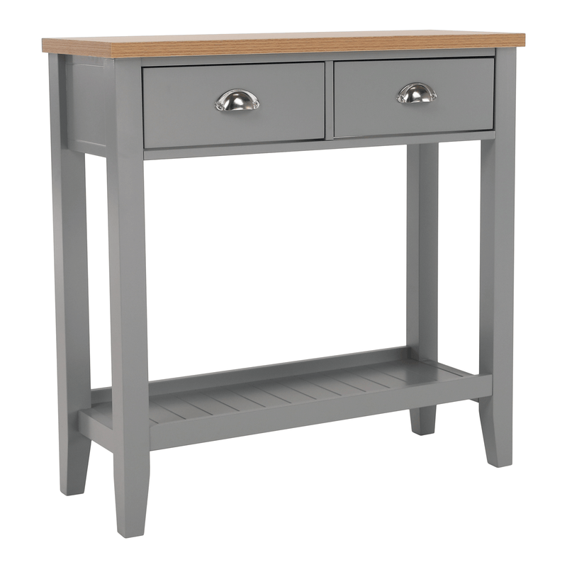 Konzolasztal, szürke/világos dió, JEREVAN